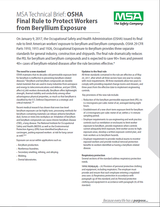 Beryllium Tech Brief